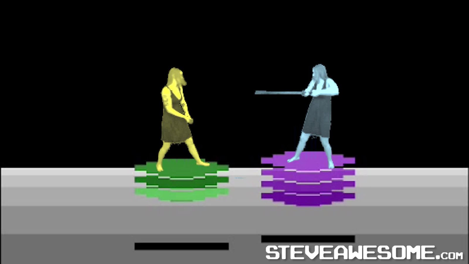 Fitness Girl Atari 2600 Sword Fight IRL