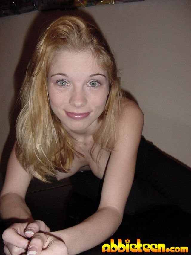 Skinny Perky Breasted Abbie Slinks On The Piano