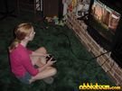 Gamer Chick Abbie Playing Playstation 2