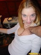 Steve Awesome Feels Up Abbie Then Cums On Her Tits