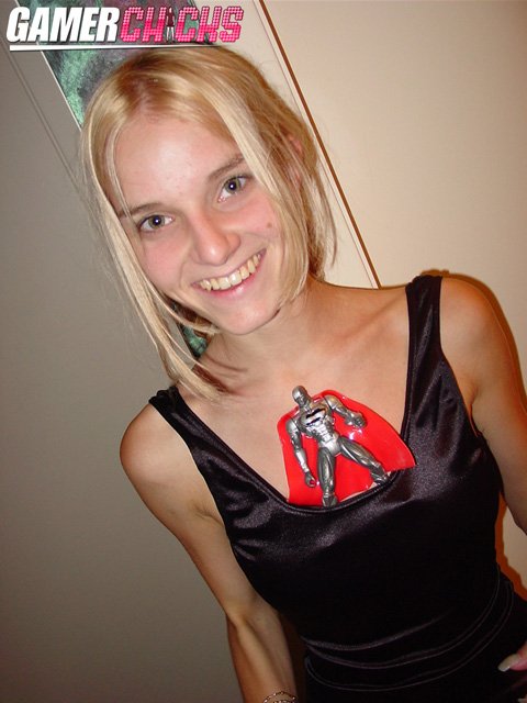 Liz Ashley In Tiny Dress On Steve Awesome's Bed