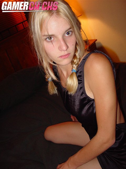 Liz Ashley In Tiny Dress On Steve Awesome's Bed