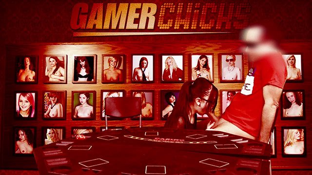 Ashley starts off by sucking off Steve Awesome right in front of the poker table while he's reclined on a high chair. Ashley's lips lock tight around Steve's dick as she makes him rigid and ready to fuck.