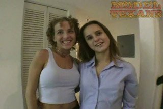 Lip gloss lesbians Julia and Monique enter their porn producer friend's apartment completely prepared to get down to sucking and fucking.