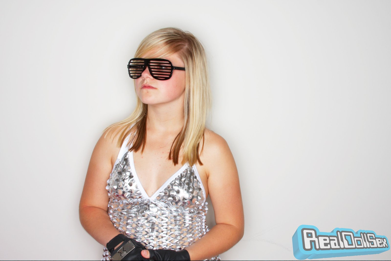 Young Teen Glitter Girl Goes Topless With Doll